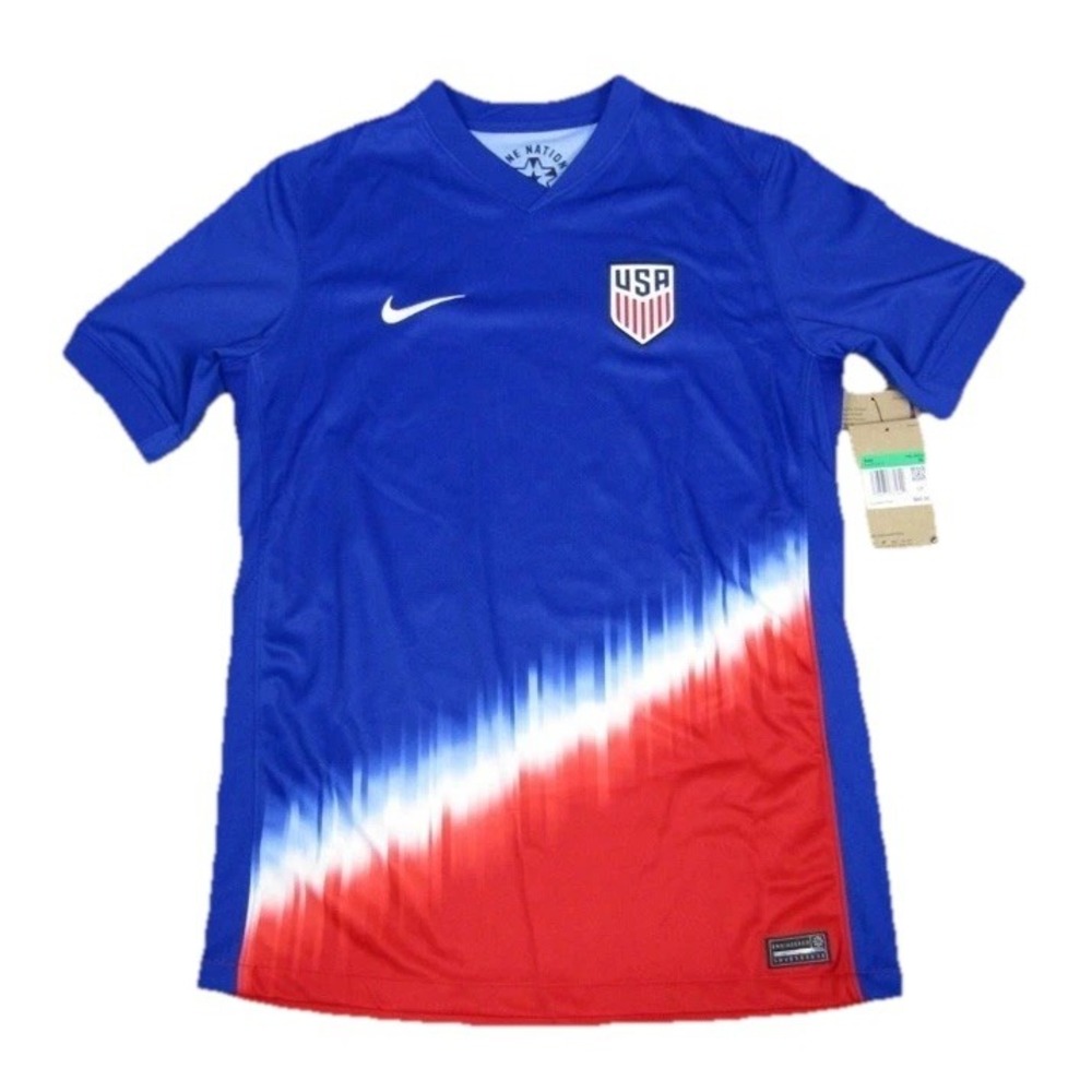 Nike USA Soccer Jersey Blue Away Shirt Kit‎ Boys Youth XL FJ4373-417 NEW